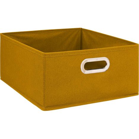 Boîte de rangement Jaune moutarde 31 x 31 x 15 cm - Five (1/7)