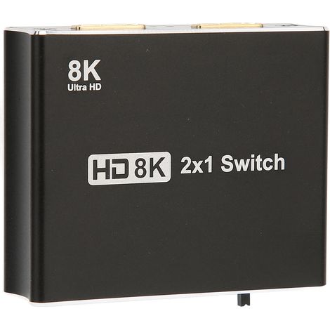 Commutateur d'interface multimédia HD 2 entrées/1 sortie 8K à 60 Hz et 4K à 120 Hz, répartiteur vidéo haute vitesse pour PS5, ordinateur portable et TV (1/5)