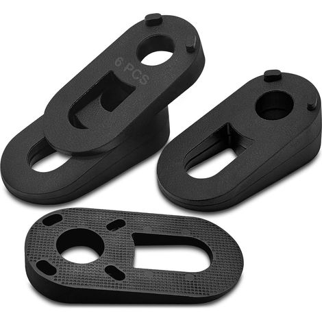 Arrêts de Portes, Lot de 6 cale-porte en caoutchouc antidérapant, Cale Porte Sol Réglable en Hauteur et Empilée, Pour Tous Types De Sols Et De Portes, Genre Tapis, Carrelage, Sol (1/5)