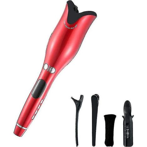 Fer à friser automatique rotatif à air chaud, anti-brûlure, en forme de rose rouge (1/5)