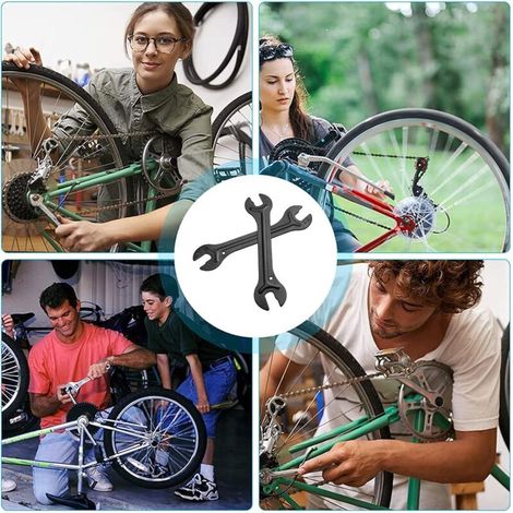 2 Pièces Clé de Moyeu de Vélo, 13/14/15/16mm Clé à Cône Clé de, Clés à Cône de Bicyclette, pour Réparer Les Pédales de Vélo Et Les Moyeux de Roue, Accessoires pour Outils de Réparation de Vélos (1/3)