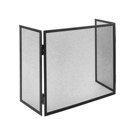 Suinga – Pare-étincelles cheminée triple panneau 100x50 cm – Protection métallique contre étincelles – Matériau résistant à la chaleur – Installation facile