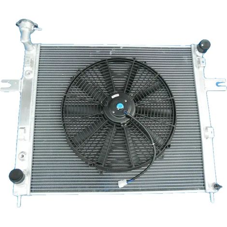 Radiador, disipación de calor óptima, construcción de aluminio duradera, radiador y ventilador. (1/2)