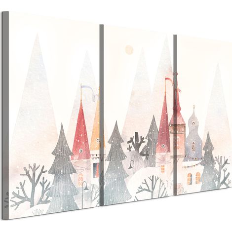 Quadro su tela italiana 90 x 60 cm trittico - stile scandinavo - natura Quadro su tela italiana 120 x 80 cm trittico - stile scandinavo - natura (1/5)