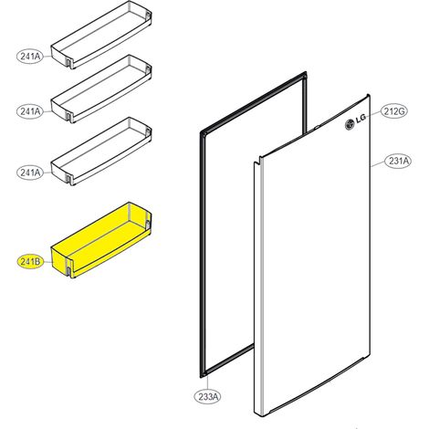 Balconnet de porte (repère 241B)