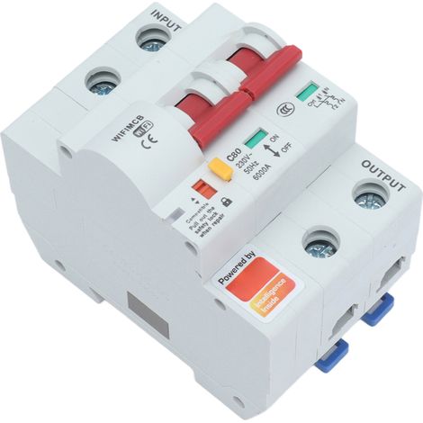 Disjoncteur intelligent 2P WiFi Bluetooth commande à distance APP coupure surintensité 220V 80A (1/5)