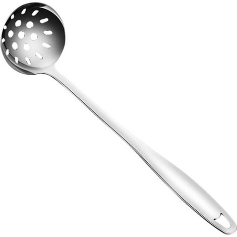 Cuillère Écumoire En Acier Inoxydable - Filtre À Bouillon - Poignée Longue - Pour Friture Et Cuisson - 1 Pièce (1/5)