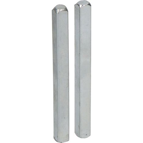 Cuadradillo, modelo cdd01, de acero con acabado zincado, 8 x 8 x 90 mm, 2 uds, blister (1/3)