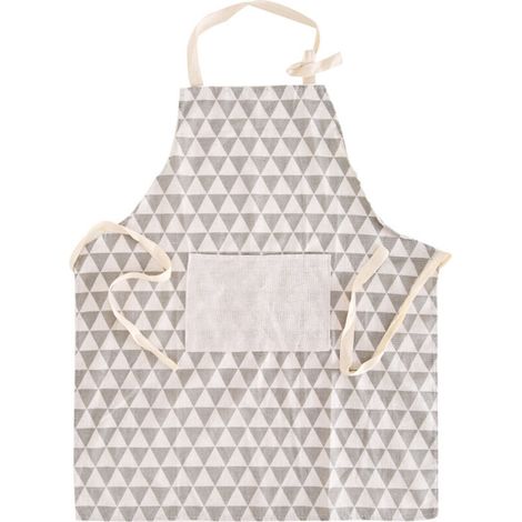 Tablier de cuisine en coton et lin de style nordique, vêtement de cuisine imperméable et anti-salissures pour femmes. (1/5)