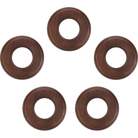 Lot de 5 Socles 1 Poste en Bois de Hêtre Vieilli – FONTINI Garby Colonial – Style Rétro Haut de Gamme – Pose en Saillie ou Encastrée – Compatible Gammes Garby, Dimbler - FONTINI