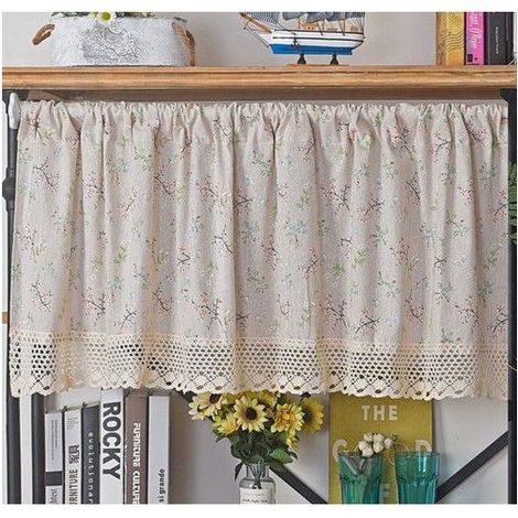 Cantonnière bohème - Tissu haut de gamme - Élégance et douceur - Passe-tringle standard - Installation facile (1/5)