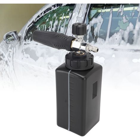 Toivize Spruzzatore di schiuma ad alta pressione da 1000 ml in acciaio inossidabile e ABS per autolavaggio e giardinaggio, design ergonomico nero (1/5)