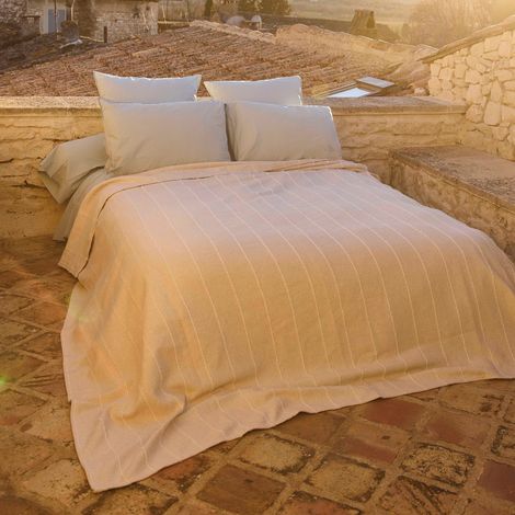 Plaid 120x180 HONFLEUR coton et lin 120x180 cm (1/5)