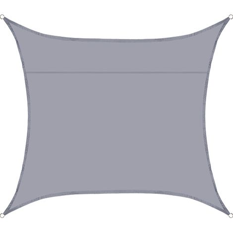 Voile d'ombrage imperméable 2,5 x 2,5 m Anthracite Rectangle Bloc UV Pare-soleil pour arrière-cour, terrasse, terrasse, jardin, activités de plein air et installations - RWVoile d'ombrage (1/5)