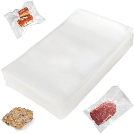 Sacchetti sottovuoto per alimenti, macchine per il confezionamento sottovuoto, 20 x 30 cm, 100 sacchetti (1/5)