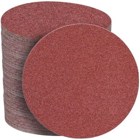 Disques Abrasifs 123mm Grain 120 Papier Poncer 100 Pièces no Trous Disque Poncage pour Ponceuse Excentrique (1/5)