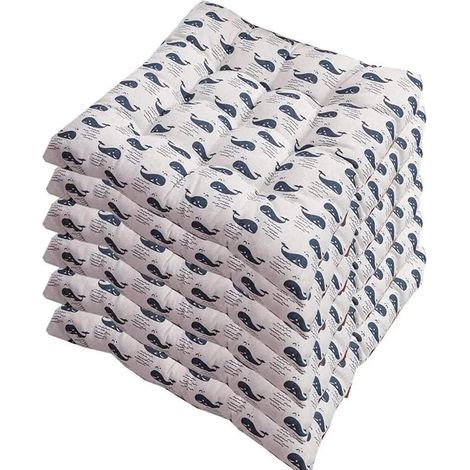 Set di 6 cuscini per sedie 40 x 40 cm, cuscini spessi per seduta, cuscini per sedie, cuscini per panche, cuscini per seduta Tatami (1/3)