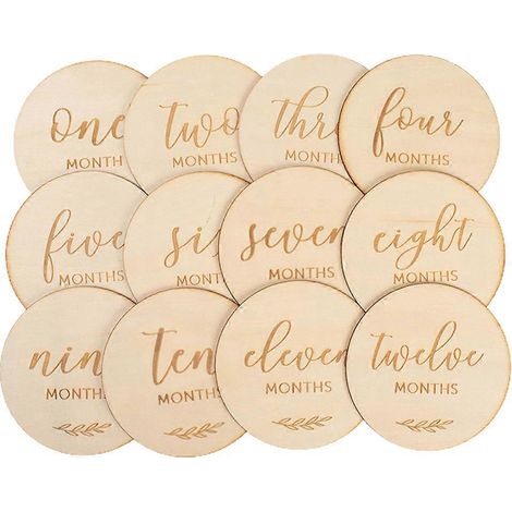 1 lot de cartes de naissance pour bébé, cartes commémoratives pour les étapes importantes, accessoires photo délicats-10X10cm