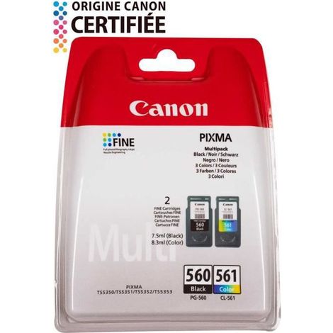 Canon pg-560 plus cl-561 3713c006 encre originale quadricolore (1/5)