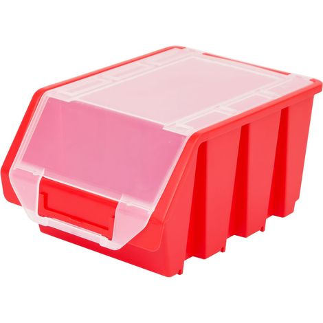 ERGO-Box - Bandeja para boquilla, tamaño L, con tapa, color rojo