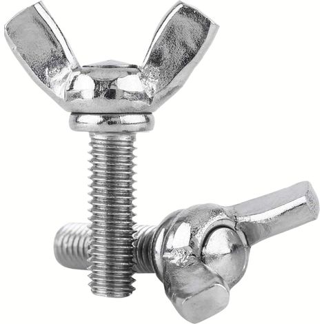 Vis Papillon M8x20 - Lot de 10 - Acier - Fixation Manuelle - Usage Industriel (1/5)