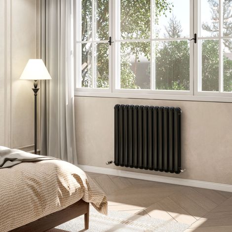 AVER-GROWTH 600x804mm Horizontal Modern Column Radiator Black (1/5)