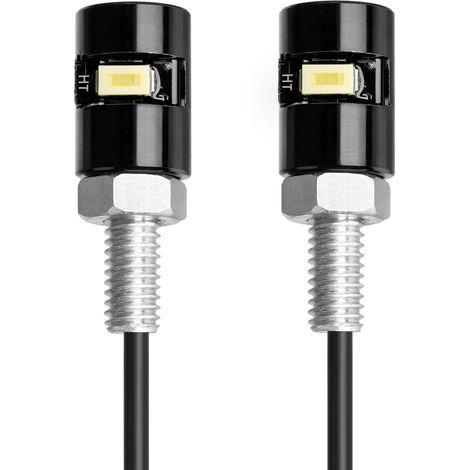 2 Pcs License Plate Light Bulb White LED Bulb 12V License Label Screw Bolt Lamp, Waterproof/Rainproof, Legal for Car Motorcycle Truck RV ATV (1/5)