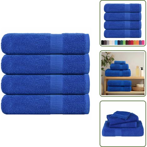 vidaXL Handtücher 4 Stk. Blau 50x100 cm 360 g/m² 100% Baumwolle (1/5)