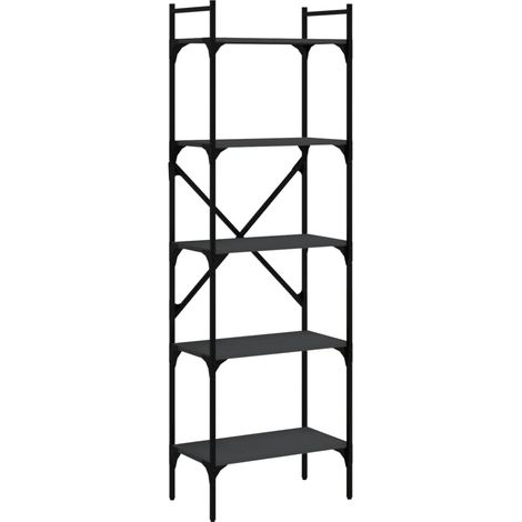Maison Exclusive - Bücherregal 5 Fächer Schwarz 56x31,5x174 cm Ho