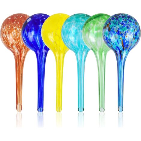 6 bulbes d'arrosage en verre, irrigation automatique goutte-à-goutte, pour plantes/fleurs intérieur