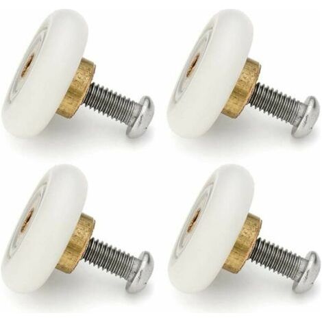 Lot de 4 roulettes de rechange pour portes de douche coulissantes, diamètre 19 mm (1/3)