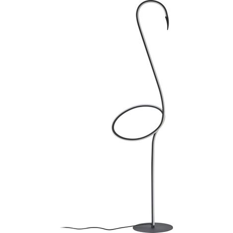 Lindby Lámpara de pie LED 'Pajaro' en Negro Metal