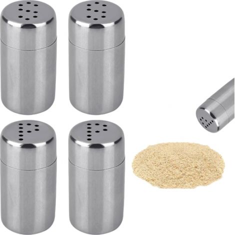 Ensemble de mini salières de 4,5 ml en acier inoxydable, pot à épices portable-AquaForge (1/5)