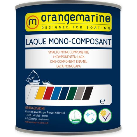 Laque marine mono-composant 0.75 L – Finition brillante – Résistance UV et abrasion – Pour polyester, bois, acier, aluminium (1/2)