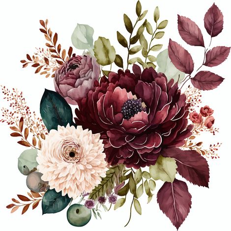 Papier peint panoramique - Fleurs - 130 cm x 98 cm (1/2)