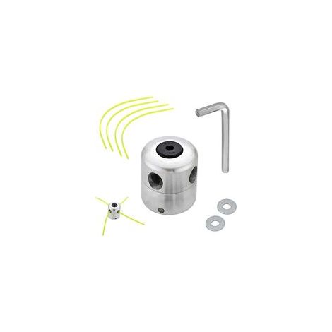 Bobine de coupe-herbe universelle en aluminium avec 4 fils nylon double, pour débroussailleuse – (1/5)