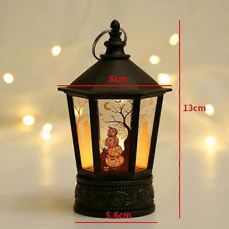 Bougies LED d'Halloween, décorations d'horreur, fantômes, citrouilles, château, maison hantée, accessoires d'extérieur, 13 (1/5)