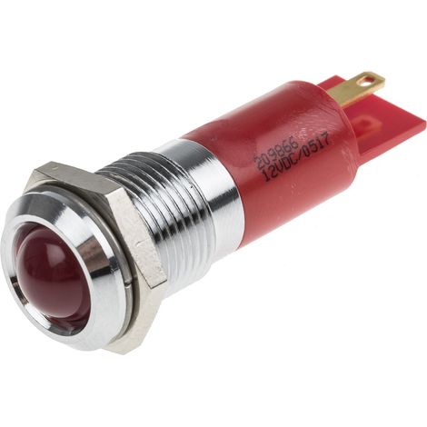 Voyant LED clignotante Rouge RS PRO, dia. 14mm, 12V c.c. ( Prix pour 1 )