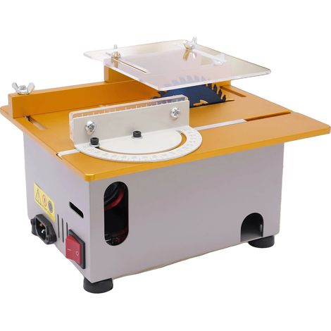 Scie sur table, Lame réglable, Design compact, Or (1/2)