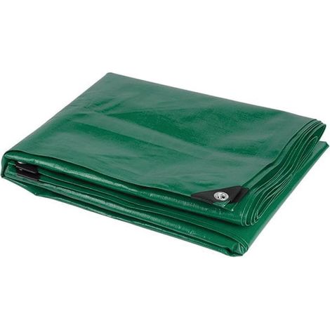 Lona de protecci贸n 120gr./m2 verde 6X10m impermeable (1/2)