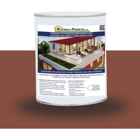 Etanchéité extérieure renforcée pour toitures, balcons et terrasses plates - 1 Kg Rouge Tuile - MATPRO