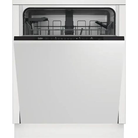 Beko – Lave-vaisselle tout-intégrable 14 couverts 44 dB – SelfDry pour séchage optimisé – 6 programmes dont Intensif 70° – Inox