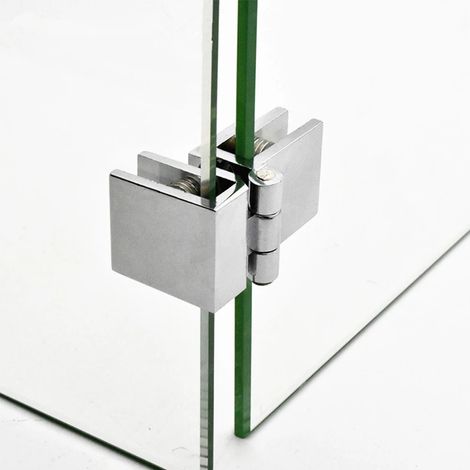 Pince bilatérale à 90 degrés pour porte de placard, facile à installer, en zinc, pratique et durable. Idéale pour les meubles de salle de bain et les armoires. (1/5)