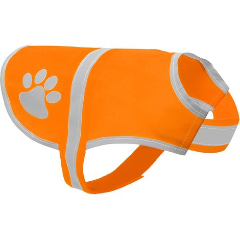 Chaleco reflectante de seguridad para perros, alta visibilidad, chaqueta reflectante, chaleco de seguridad, chaqueta para mascotas para exteriores nocturnos (naranja, M)