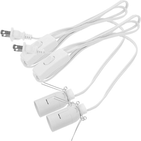 Stück Ersatzkabel für Salzlampen mit E12-Fassung und Schalter (US-Stecker)-180x2.5CM-White (1/3)
