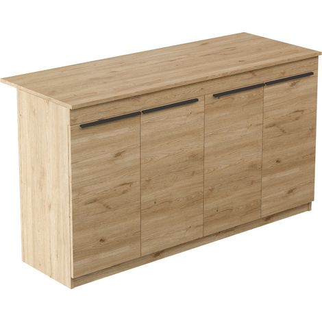 Küchentisch aus Holz "Lark" - 160 x 60 x 90 cm - Braun