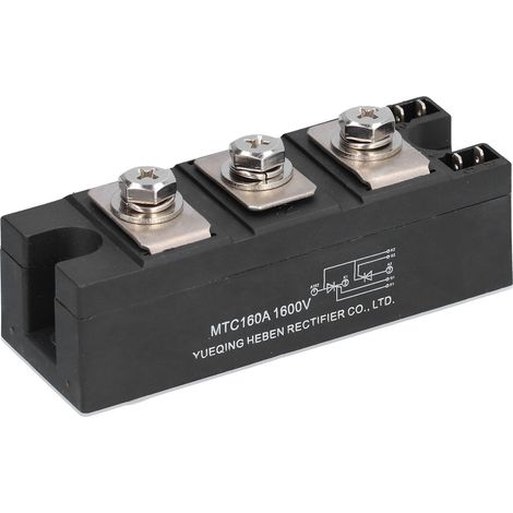 Module redresseur MTC160A à substrat céramique, pont redresseur pour l'automatisation industrielle et les moteurs, 160 A, 1600 V (1/5)