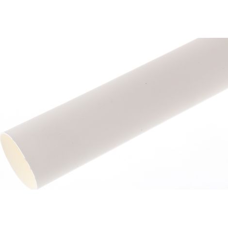 Gaine thermorétractable RS PRO, Dia. 12.7mm Blanc rétreint 2:1, 1.2m ( Prix pour Paquet de 5 )