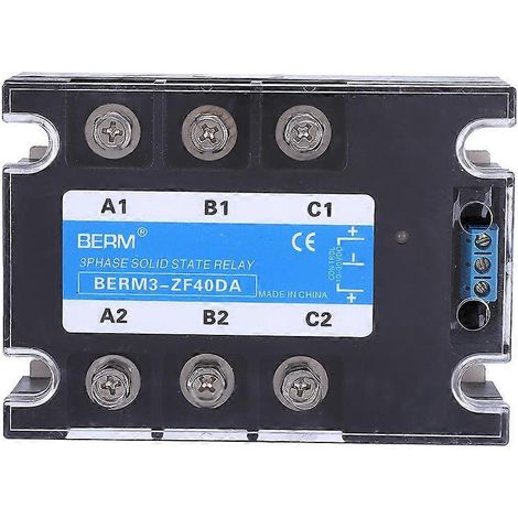 BERM3 ZF40DA DC/AC Halbleiterrelais (SSR) – Elektrische Bauteile mit transparentem Gehäuse für elektronische Versorgungsleitungen