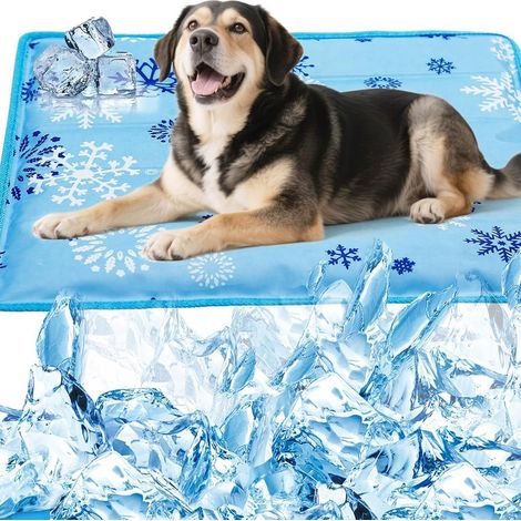 Tapis Rafraîchissant pour Chien Chat,90x60cm Tapis rafraîchissant pour Animaux de Compagnie Matelas rafraîchissants,Tapi-s Fraicheur Chien (1/5)